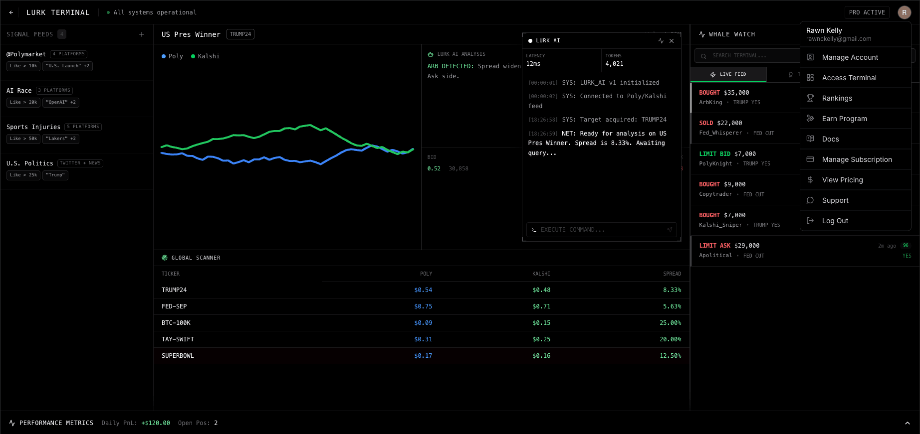 Lurk Terminal Preview